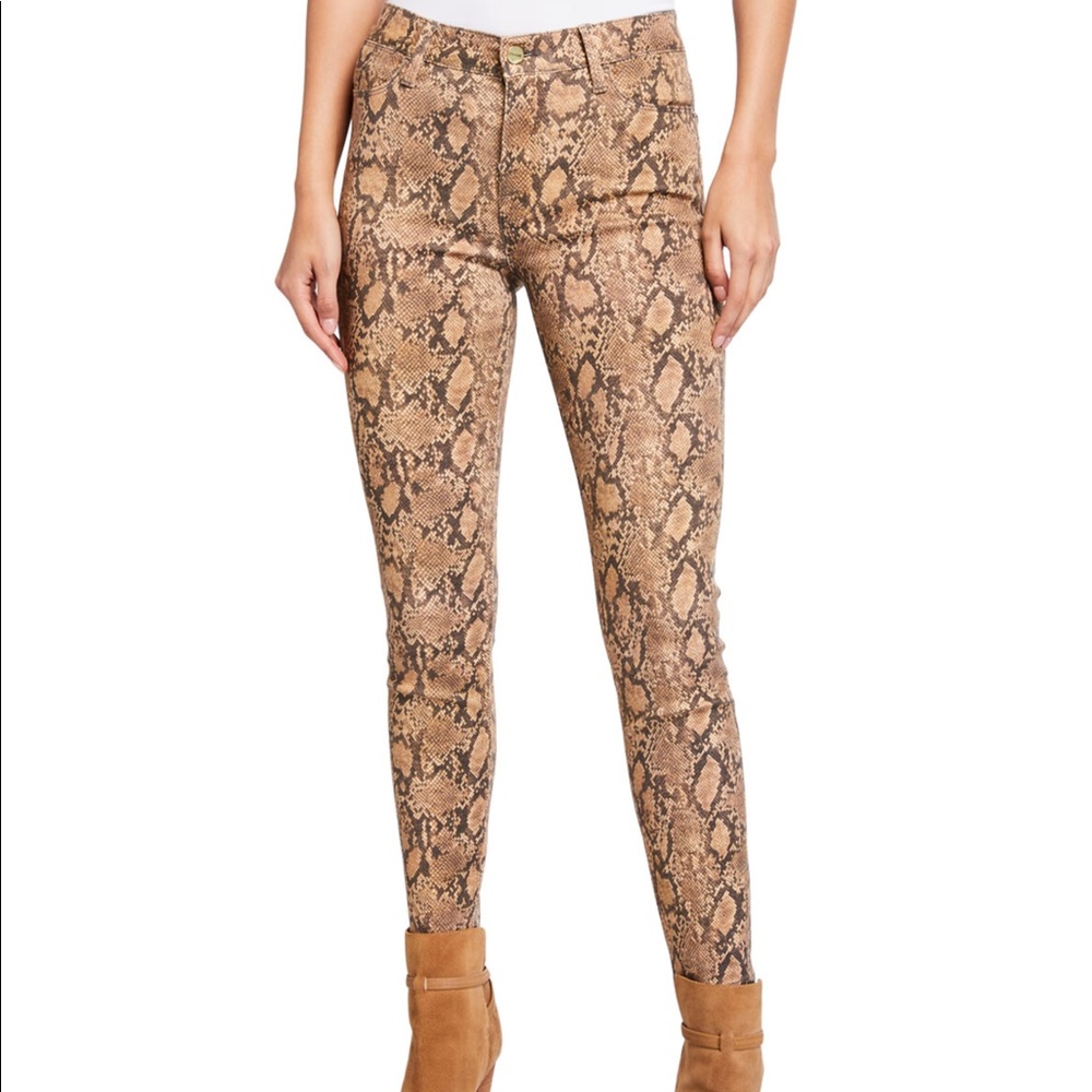 NWT Frame Jean le high skinny coated python size27